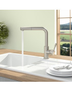 Plautuvės maišytuvas Villeroy&Boch Steel Shower, antracitas