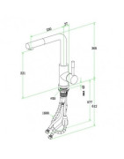 Plautuvės maišytuvas Villeroy&Boch Steel Shower, antracitas