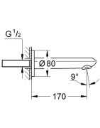 Vonios maišytuvo snapas Grohe Eurodisc Cosmopolitan, 170 mm