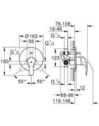 Potinkinis maišytuvas Grohe Eurosmart, su dekoratyvine dalimi