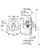 Potinkinis dušo/vonios maišytuvas Grohe BauEdge, chromas