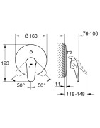 Potinkinio vonios maišytuvo dekoratyvinė dalis Grohe Eurostyle