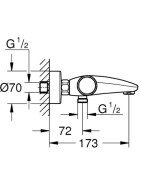 Termostatinis vonios maišytuvas Grohe Grohtherm 1000 Performance