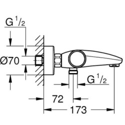 Termostatinis vonios maišytuvas Grohe Grohtherm 1000 Performance