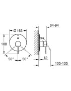 Dekoratyvinė dalis Grohe Essence, "brushed hard graphite" spalva