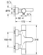 Termostatinis vonios maišytuvas Grohe Grohtherm 3000