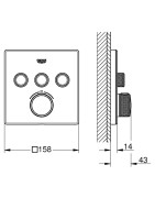 Termostatinis vonios maišytuvas Grohe Grohtherm SmartControl