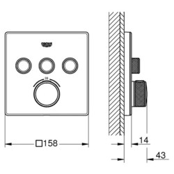 Termostatinis vonios maišytuvas Grohe Grohtherm SmartControl