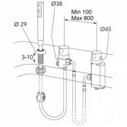 Termostatinis vonios/dušo maišytuvas Gustavsberg Scandic