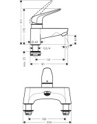 Vonios maišytuvas Hansgrohe Novus, chromuotas