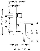 Vonios maišytuvas Hansgrohe PuraVida, su dekoratyvine dalimi