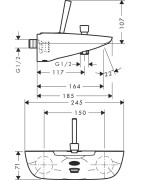 Vonios maišytuvas Hansgrohe PuraVida, chromuotas