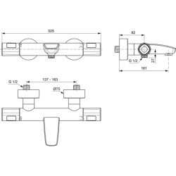 Termostatinis maišytuvas Ideal Standard Ceratherm T100
