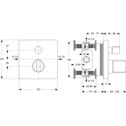 Termostatinis dušo maišytuvas Ideal Standard Ceratherm 200
