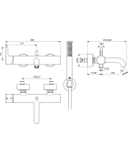 Vonios maišytuvas Ideal Standard Joy, su dušo komplektu