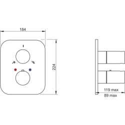 Vonios/dušo maišytuvo dekoratyvinė dalis Oras