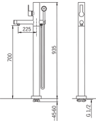 Vonios maišytuvas IL Bagno Alessi One by Oras, chromuotas