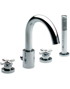 Vonios/dušo maišytuvas Roca Loft, 4 dalių, chromuotas