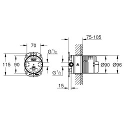 Potinkinė dalis dušo galvai Grohe Rainshower