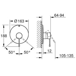 Potinkinis dušo maišytuvas Grohe Essence, chromas