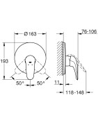 Potinkinis dušo maišytuvas Grohe Eurostyle, balta/chromo spalva