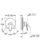 Potinkinis dušo maišytuvas Grohe Eurodisc, chromo spalvos
