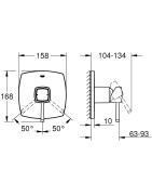 Potinkinis dušo maišytuvas Grohe Grandera, chromas/auksas