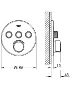 Potinkinis dušo maišytuvas Grohe SmartControl, chromuotas