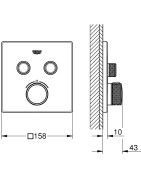 Termostatinis dušo maišytuvas Grohe Grohtherm SmartControl