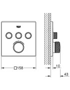 Potinkinis dušo maišytuvas Grohe Grohtherm SmartControl