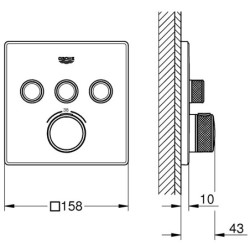 Potinkinis dušo maišytuvas Grohe Grohtherm SmartControl