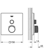 Termostatinis dušo maišytuvas Grohe Grohtherm SmartControl
