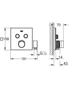 Potinkinis dušo maišytuvas Grohe SmartControl, chromuotas