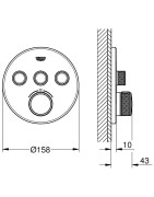 Potinkinis dušo maišytuvas Grohe Grohtherm SmartControl