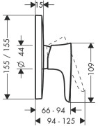 Dekoratyvinė dalis Hansgrohe PuraVida, baltos/chromo spalvos