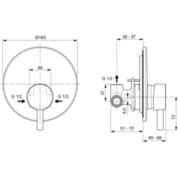 Potinkinis dušo maišytuvas Ideal Standard Ceraline, chromuotas