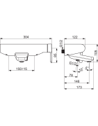 Vonios ir dušo maišytuvas Oras Inspera, chromuotas