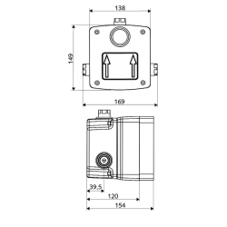 Blokas potinkiniam maišytuvui Schell Masterbox WBD-SC-M