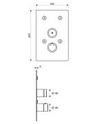 Potinkinis dušo maišytuvas Schell Linus Basic D-SC-T