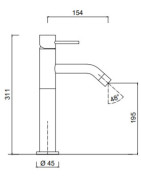 Praustuvo maišytuvas Giulini Futuro Mini 6596/SC, chromuotas