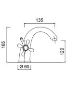 Praustuvo maišytuvas Giulini Lotus SA561, sieninis, bronza