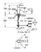 Praustuvo maišytuvas Grohe Lineare, chromuotas