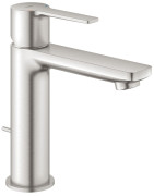 Praustuvo maišytuvas Grohe Lineare S, plienas, su dugno vožtuvu