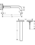 Praustuvo maišytuvas Hansgrohe Axor Citterio E, chromuotas
