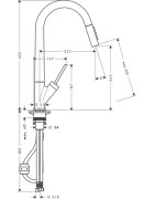 Plautuvės maišytuvas Hansgrohe Axor Starck 270, 2 spalvų