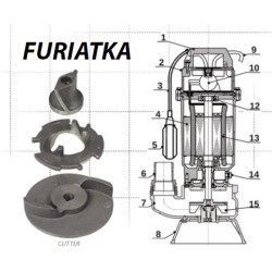 Fekalinis siurblys su smulkintuvu Ibo FURIATKA 1100