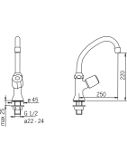 Praustuvo maišytuvas Oras 101025AC, chromuotas