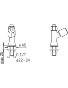 Čiaupas geriamam vandeniui Oras 101026AC, chromuotas