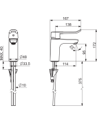 Praustuvo maišytuvas Oras Clinica 5611, chromuotas