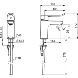 Praustuvo maišytuvas Oras Clinica 5611, chromuotas
